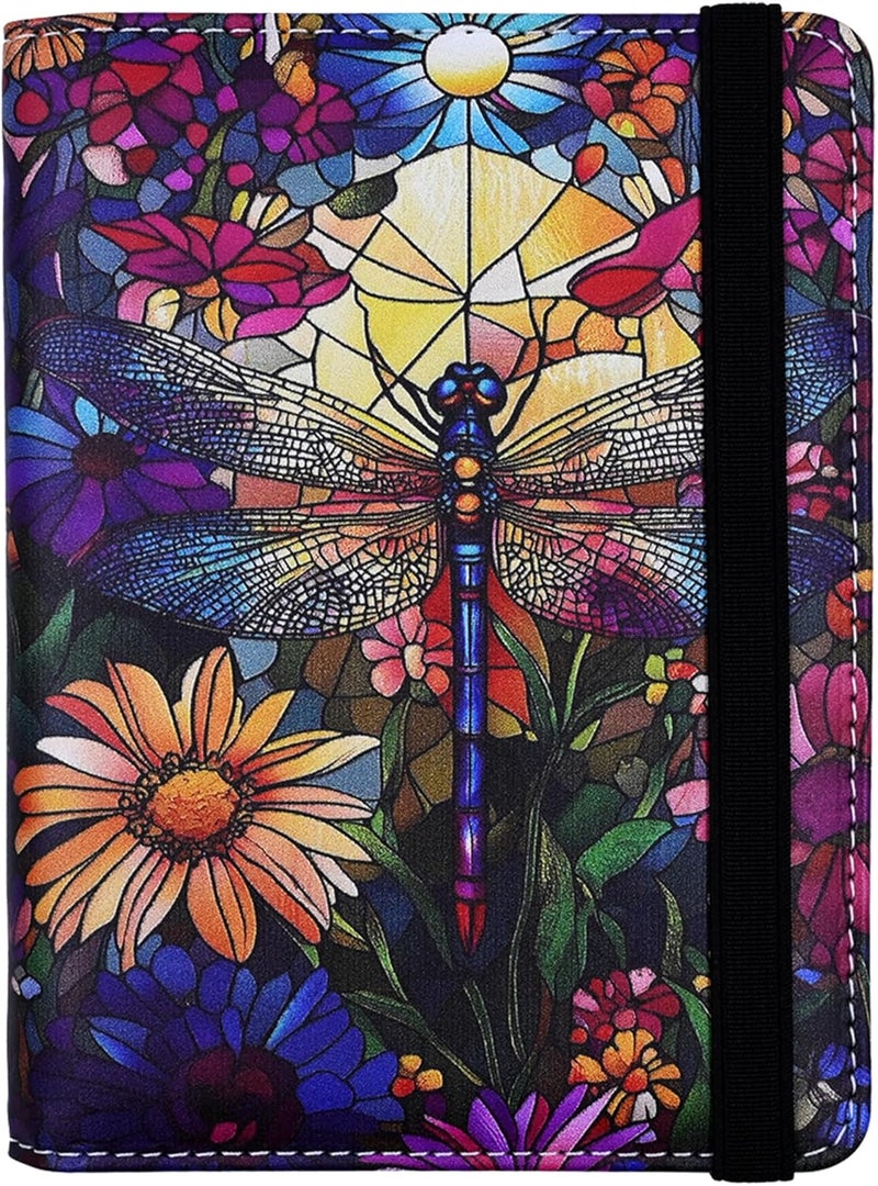 bassyil Passport Holder for Women and Men PU Leather Passport Cover for Travel (Dragonfly) - Image 1